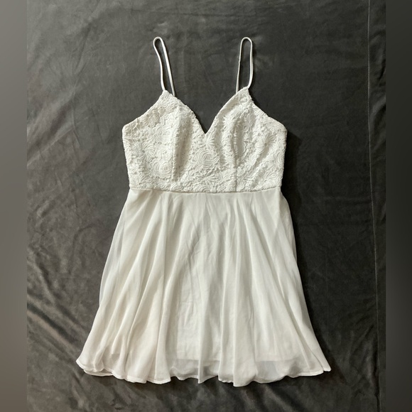Lulu's White Lace Chemise Dress- Bridal, Wedding - Picture 1 of 5